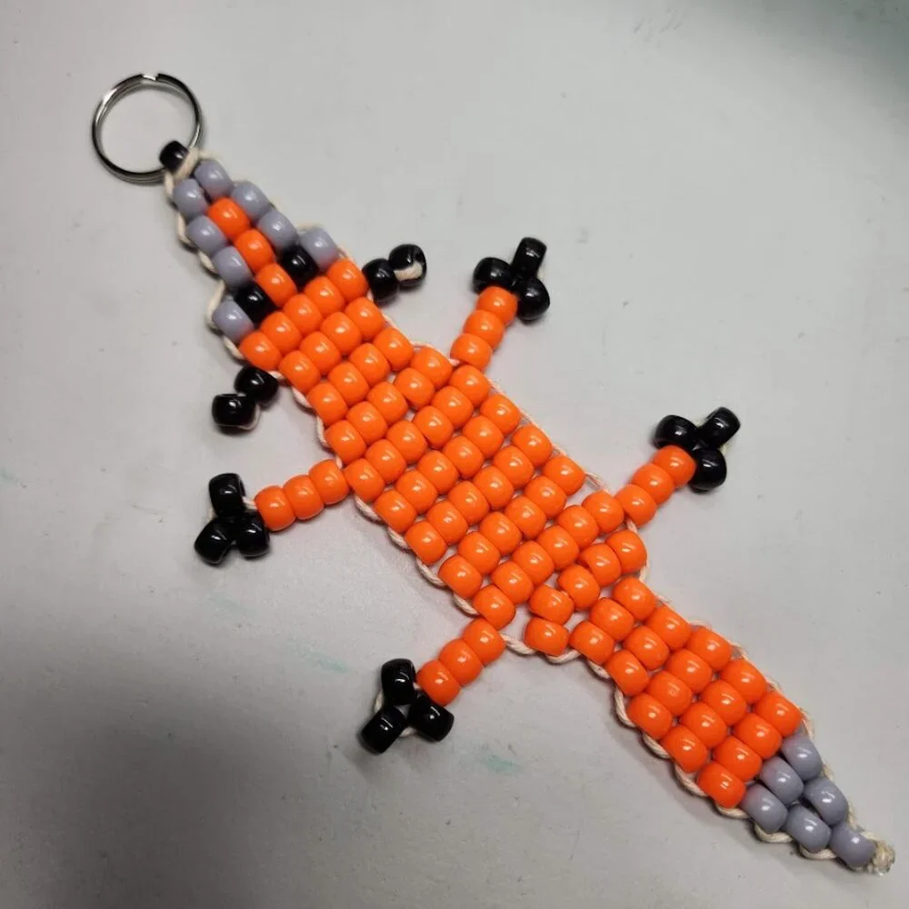 Handmade fox beaded